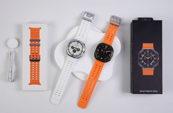 AMOLED W7 Ultra Rugged Wireless Charging Smart Watch เมนู 3 มิติ Ai Dail SOS ฟังก์ชัน