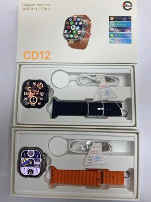 CD12 4G LTE Smart Watch พร้อมกล้องหมุนและการสัมผัส Zoom จัดจอกันน้ํา AMOLED 2000mA แบตเตอรี่